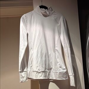 White Long Sleeve Athletic Top